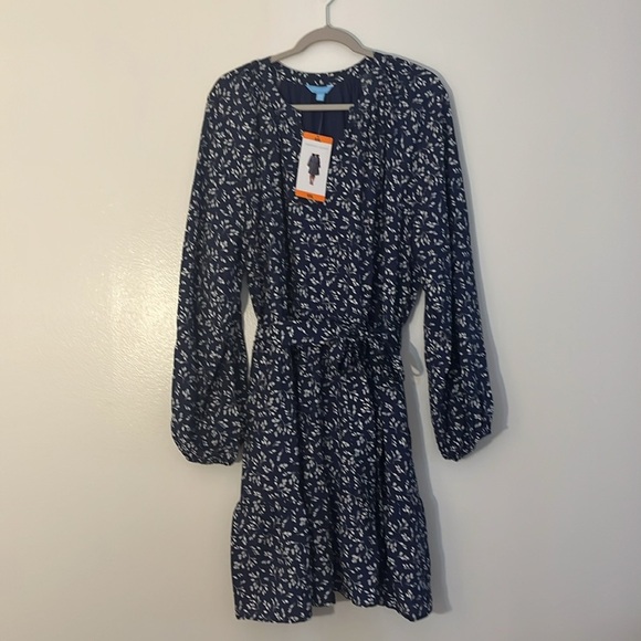 Draper James | floral leaves tiered ruffle hem Tie Waist dress Women’s size XXL - Picture 2 of 10